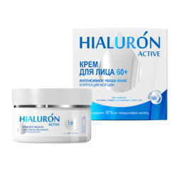 HIALURON ACTIVE  Крем для лица 60+ интенсивное увлажнение · коррекция морщин 48г.  (BelKosmex)